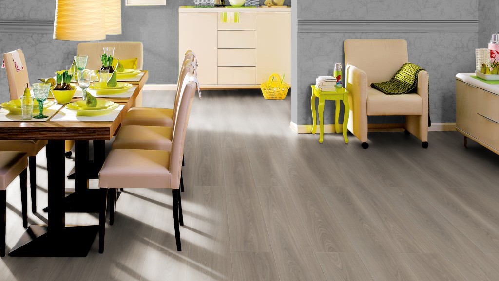 Ламинат Haro Tritty 100 Loft 4V дуб античный серый 535368 фото в интерьере